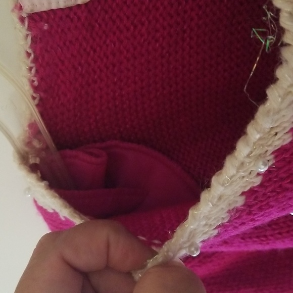 Jaclyn Smith Beautiful Pearl Sweater Large hot pink - Picture 4 of 12